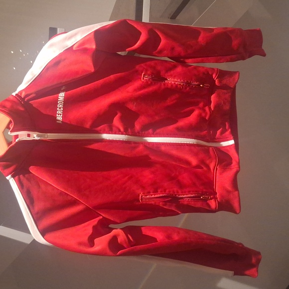 Red Abercrombie Zip Up - Picture 1 of 5